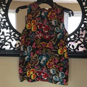 LOFT Mixed Media Floral swing top XSP